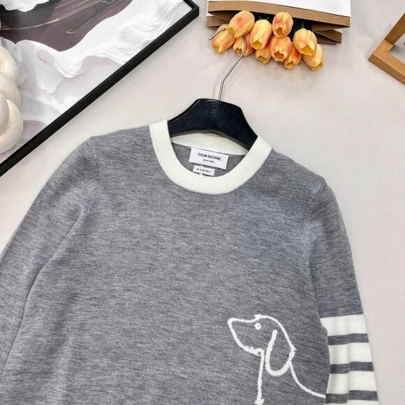 THOM BROWNE Knitted Wool Pullover Sweater - Picture 7 of 10